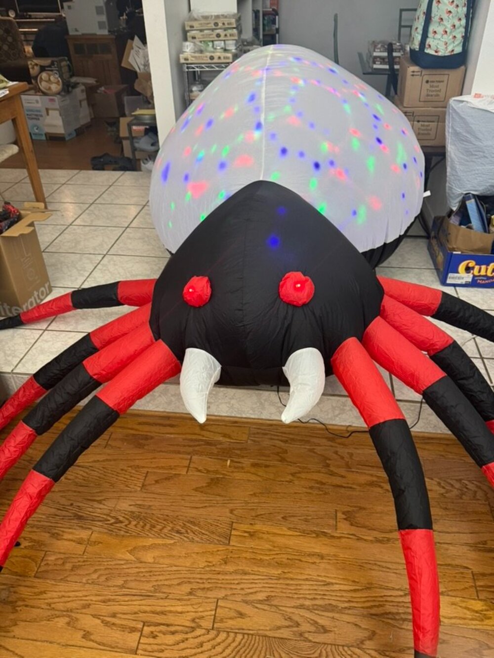 8ft GOOSH Red Halloween Inflatable Spider Halloween